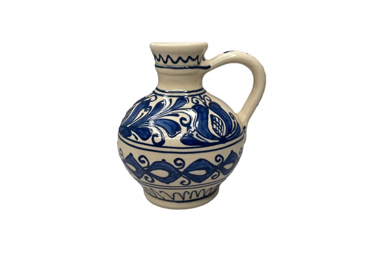 Ulcior cu toartă ceramică de Corund pictat manual